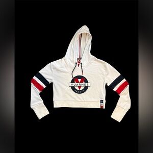 Vuarnet women’s vintage 90s White Hoodie with Red and Black Logo cropped size S